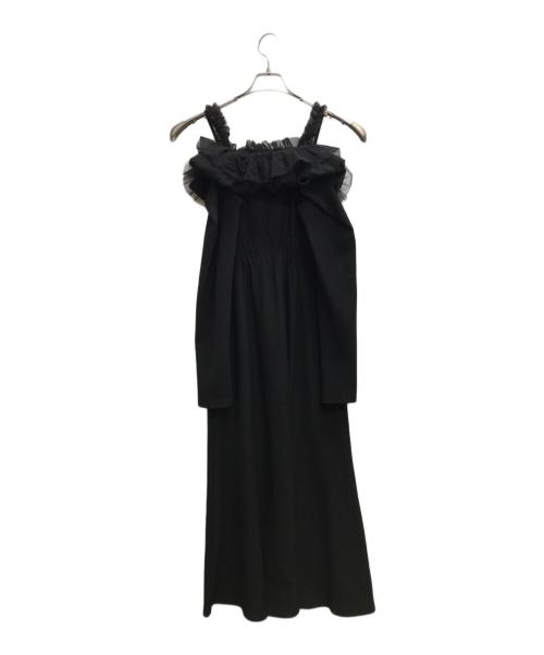 DazzliN（ダズリン）DazzliN (ダズリン) チュールギャザービスチェカットワンピース ブラック サイズ:Sの古着・服飾アイテム