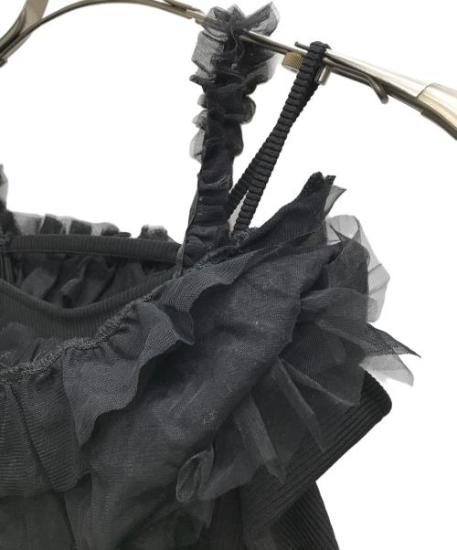 DazzliN（ダズリン）DazzliN (ダズリン) チュールギャザービスチェカットワンピース ブラック サイズ:Sの古着・服飾アイテム