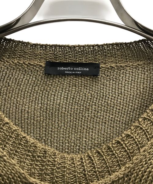 ROBERTO COLLINA（ロベルトコリーナ）ROBERTO COLLINA (ロベルトコリーナ) LINEN 4COL C/N ニット / リネン オリーブ サイズ:Freeの古着・服飾アイテム