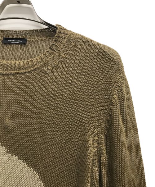 ROBERTO COLLINA（ロベルトコリーナ）ROBERTO COLLINA (ロベルトコリーナ) LINEN 4COL C/N ニット / リネン オリーブ サイズ:Freeの古着・服飾アイテム