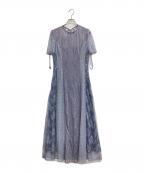 LAGUNA MOONラグナムーン）の古着「LADYナローレースマキシワンピース(レディナローレースマキシワンピース)」｜ラベンダー