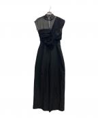 LAGUNA MOONラグナムーン）の古着「LADYエンブロイダリーツイストパンツドレス」｜ブラック