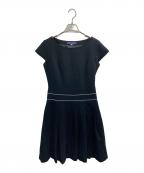 M'S GRACYエムズグレイシー）の古着「プリーツ切替ワンピース」｜ブラック