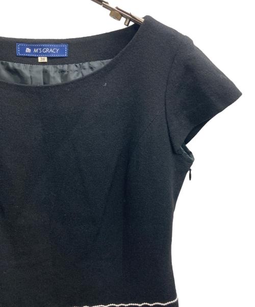 M'S GRACY（エムズグレイシー）M'S GRACY (エムズグレイシー) プリーツ切替ワンピース ブラック サイズ:38の古着・服飾アイテム