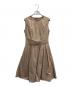 FOXEY NEWYORK（フォクシーニューヨーク）の古着「ノースリーブワンピース」｜ベージュ