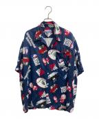 Off The Court by NBAオフ・ザ・コート バイ NBA）の古着「オープンカラーシャツ」｜ネイビー