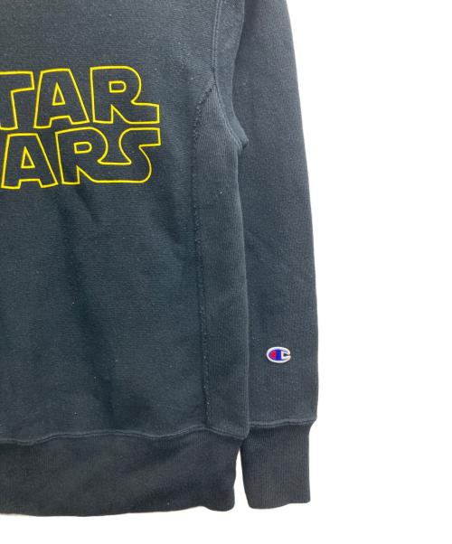 Champion REVERSE WEAVE（チャンピオン リバース ウィーブ）Champion REVERSE WEAVE (チャンピオン リバース ウィーブ) プリントロゴスウェット ブラック サイズ:XSの古着・服飾アイテム