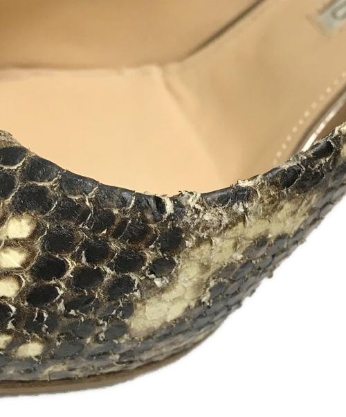 PELLICO（ペリーコ）PELLICO (ペリーコ) パイソン柄パンプス ブラウン サイズ:36 1/2の古着・服飾アイテム