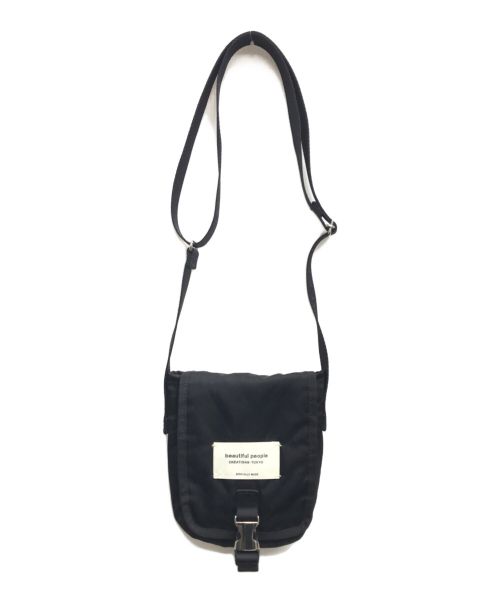 beautiful people（ビューティフルピープル）beautiful people (ビューティフルピープル) 別注ナイロンショルダーバッグ ブラックの古着・服飾アイテム