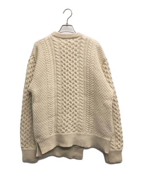 CLANE（クラネ）CLANE (クラネ) ASYMMETRY CABLE KNIT/アシンメトリー ケーブル ニット アイボリー サイズ:2の古着・服飾アイテム
