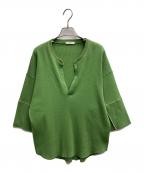 CLANEクラネ）の古着「COLOR STITCH HEAVY RIB TOPS」｜グリーン
