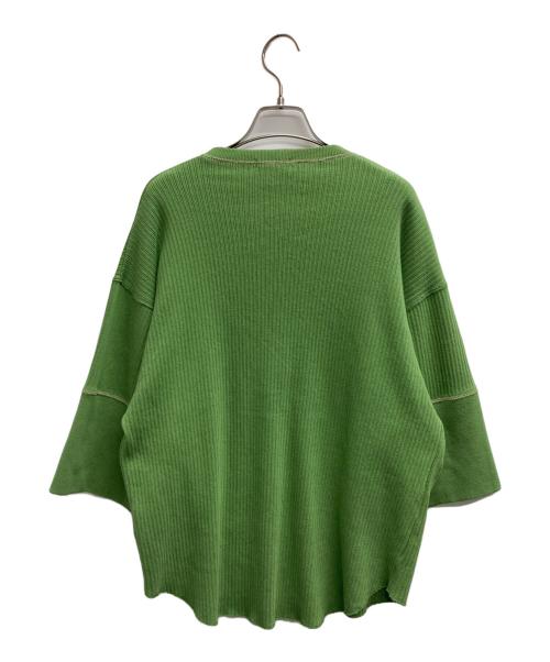 CLANE（クラネ）CLANE (クラネ) COLOR STITCH HEAVY RIB TOPS グリーン サイズ:1の古着・服飾アイテム