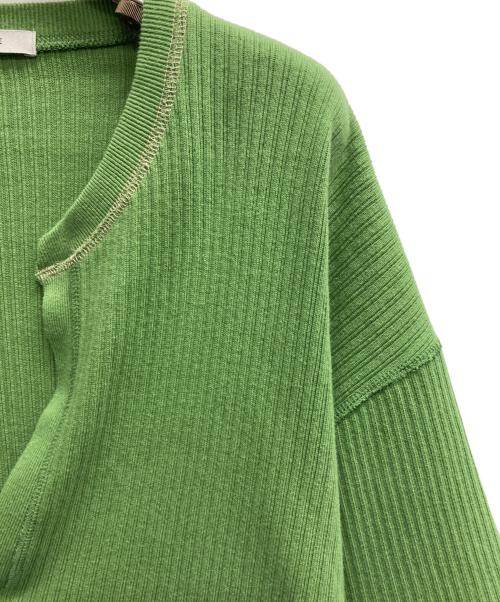 CLANE（クラネ）CLANE (クラネ) COLOR STITCH HEAVY RIB TOPS グリーン サイズ:1の古着・服飾アイテム