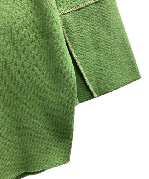 CLANE（クラネ）CLANE (クラネ) COLOR STITCH HEAVY RIB TOPS グリーン サイズ:1の古着・服飾アイテム
