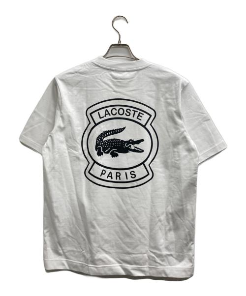 LACOSTE（ラコステ）LACOSTE (ラコステ) BEAMS (ビームス) 別注 ロゴTシャツ ホワイト サイズ:S 未使用品の古着・服飾アイテム