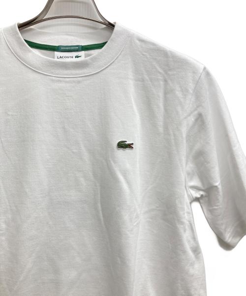 LACOSTE（ラコステ）LACOSTE (ラコステ) BEAMS (ビームス) 別注 ロゴTシャツ ホワイト サイズ:S 未使用品の古着・服飾アイテム