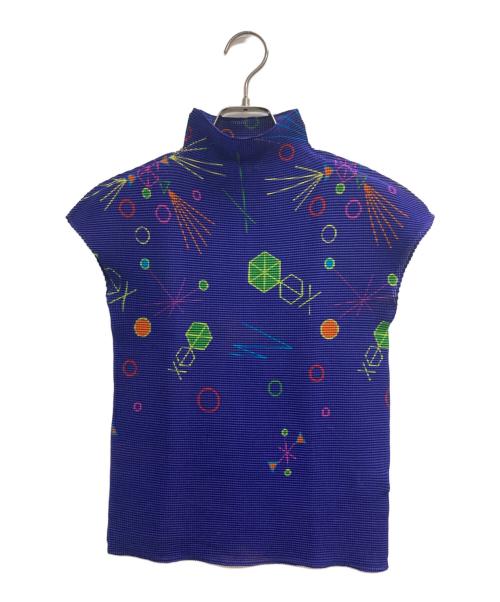 me ISSEY MIYAKE（ミーイッセイ ミヤケ）me ISSEY MIYAKE (ミーイッセイ ミヤケ) ノースリーブカットソー パープル サイズ:ーの古着・服飾アイテム