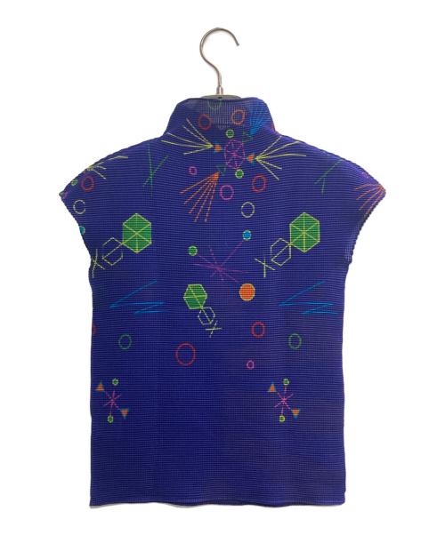 me ISSEY MIYAKE（ミーイッセイ ミヤケ）me ISSEY MIYAKE (ミーイッセイ ミヤケ) ノースリーブカットソー パープル サイズ:ーの古着・服飾アイテム