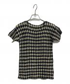 ISSEY MIYAKEイッセイミヤケ）の古着「総柄プリーツカットソー」｜ホワイト×ブラック