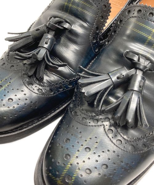 Church’s（チャーチ）Church’s (チャーチ) フリンジタッセルシューズ ブラック×グリーン サイズ:36の古着・服飾アイテム