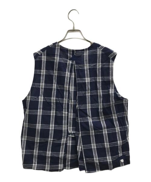 kenneth field（ケネスフィールド）kenneth field (ケネスフィールド) チェックベスト ブルー サイズ:記載無しの古着・服飾アイテム