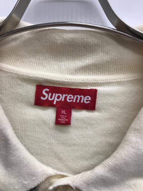 SUPREME（シュプリーム）Supreme (シュプリーム) Plaid Knit Polo ブルー×ホワイト サイズ:XLの古着・服飾アイテム
