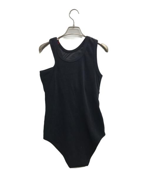 MAISON SPECIAL（メゾンスペシャル）MAISON SPECIAL (メゾンスペシャル) アシメパイルボディスーツ ブラック サイズ:Freeの古着・服飾アイテム