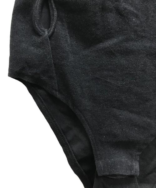 MAISON SPECIAL（メゾンスペシャル）MAISON SPECIAL (メゾンスペシャル) アシメパイルボディスーツ ブラック サイズ:Freeの古着・服飾アイテム