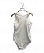 MAISON SPECIALメゾンスペシャル）の古着「アシメパイルボディスーツ」｜ホワイト