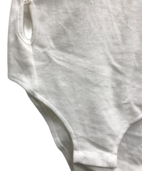 MAISON SPECIAL（メゾンスペシャル）MAISON SPECIAL (メゾンスペシャル) アシメパイルボディスーツ ホワイト サイズ:FREEの古着・服飾アイテム