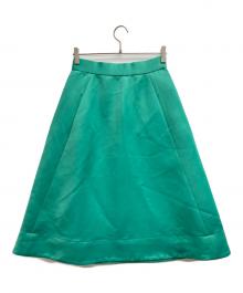 KUMIKYOKU（クミキョク）の古着「GEMINIサテン スカート / ジェミニ」｜グリーン