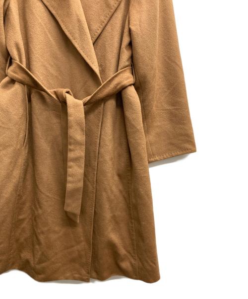 MaxMara（マックスマーラ）MaxMara (マックスマーラ) ベルテッドカシミヤガウンコート ベージュ サイズ:38の古着・服飾アイテム