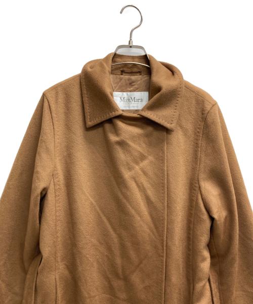 MaxMara（マックスマーラ）MaxMara (マックスマーラ) ベルテッドカシミヤガウンコート ベージュ サイズ:38の古着・服飾アイテム