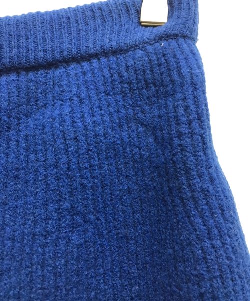 AURALEE（オーラリー）AURALEE (オーラリー) MILLED FRENCH MERINO RIB KNIT FLARE SKIRT ブルー サイズ:1の古着・服飾アイテム