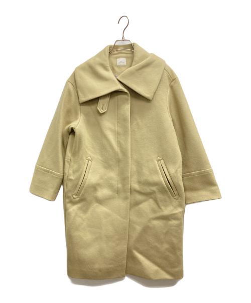 green label relaxing（グリーンレーベルリラクシング）green label relaxing (グリーンレーベルリラクシング) メルトンビッグカラーコート ライトグリーン サイズ:36の古着・服飾アイテム