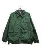CHAOS FISHING CLUBカオスフィッシングクラブ）の古着「LOGO 3 LAYER COACH JACKET / ロゴスリーレイヤーコーチジャケット」｜グリーン