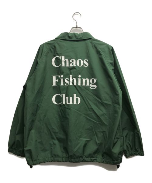 CHAOS FISHING CLUB（カオスフィッシングクラブ）CHAOS FISHING CLUB (カオスフィッシングクラブ) LOGO 3 LAYER COACH JACKET / ロゴスリーレイヤーコーチジャケット グリーン サイズ:XLの古着・服飾アイテム