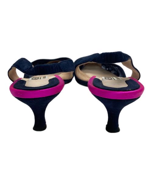 NEBULONIE（ネブローニ）NEBULONIE (ネブローニ) レースパンプス ネイビー サイズ:36の古着・服飾アイテム