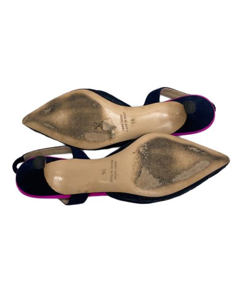 NEBULONIE（ネブローニ）NEBULONIE (ネブローニ) レースパンプス ネイビー サイズ:36の古着・服飾アイテム