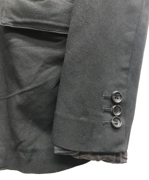 COMME des GARCONS HOMME（コムデギャルソン オム）COMME des GARCONS HOMME (コムデギャルソン オム) 縮絨加工3Bジャケット ブラック サイズ:XSの古着・服飾アイテム