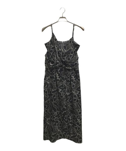 LOUNIE（ルーニー）LOUNIE (ルーニー) キャミソールワンピース ブラック×オリーブ サイズ:40の古着・服飾アイテム