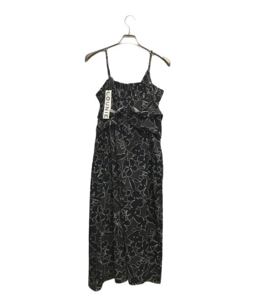 LOUNIE（ルーニー）LOUNIE (ルーニー) キャミソールワンピース ブラック×オリーブ サイズ:40の古着・服飾アイテム