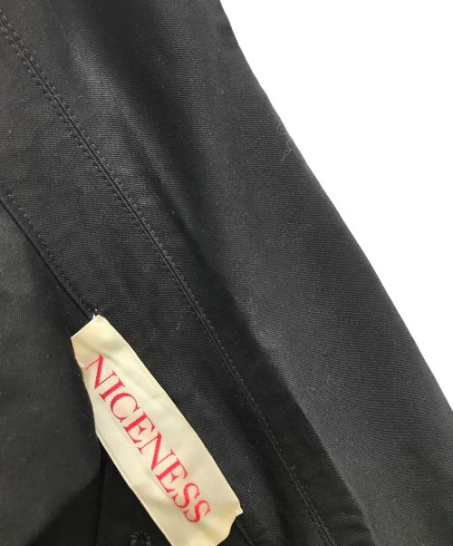 NICENESS（ナイスネス）NICENESS (ナイスネス) GINGER S140ハイカウントギャバジン ロングジャケット ブラック サイズ:Sの古着・服飾アイテム