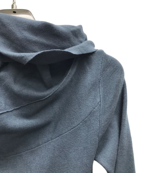 Snidel（スナイデル）Snidel (スナイデル) ワンショルダーリボンニットワンピース ブルー サイズ:Freeの古着・服飾アイテム