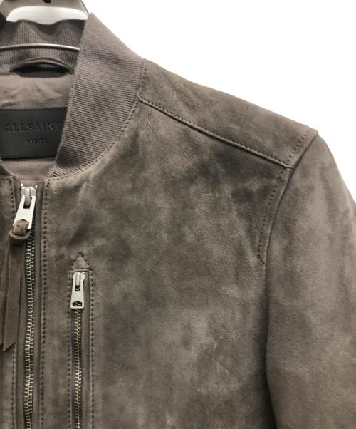 ALL SAINTS（オールセインツ）ALL SAINTS (オールセインツ) KEMBLE SUEDE BOMBER グレー サイズ:Sの古着・服飾アイテム