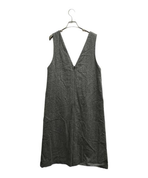 23区（ニジュウサンク）23区 (ニジュウサンク) シルクネップツイード ジャンパースカート グレー サイズ:38の古着・服飾アイテム