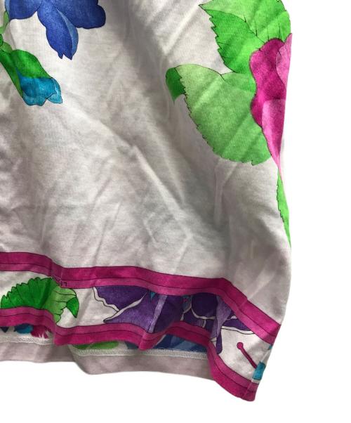 LEONARD（レオナール）LEONARD (レオナール) フラワープリント半袖カットソー ピンク×ホワイト サイズ:Lの古着・服飾アイテム