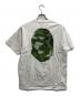 A BATHING APE (ア ベイシング エイプ) SPLINTER CAMO TEE グリーン×ホワイト サイズ:L：6000円