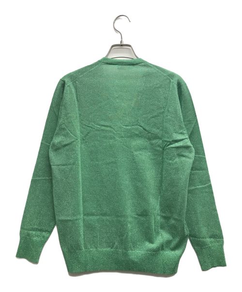 PRADA（プラダ）PRADA (プラダ) ラメVネックニット 黄緑 サイズ:36の古着・服飾アイテム