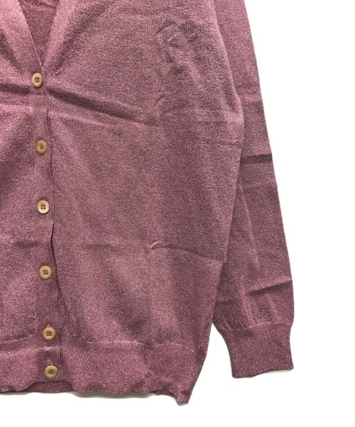 PRADA（プラダ）PRADA (プラダ) ラメニットカーディガン ピンク サイズ:36の古着・服飾アイテム
